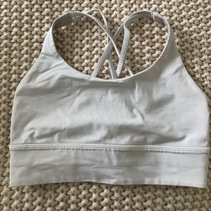 Lululemon longline energy bra white